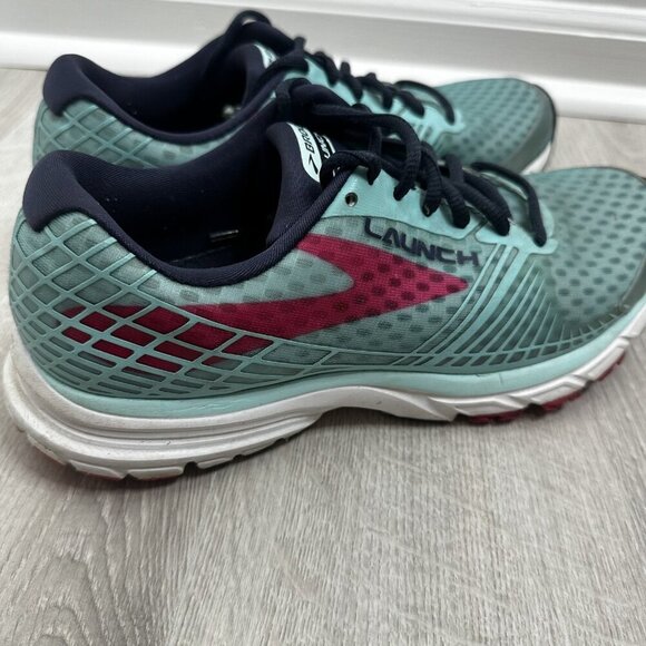 Brooks Launch 3 Shoes Womens Size 9 Teal Pink‎ Running Sneakers Athletic Walking - Picture 7 of 12